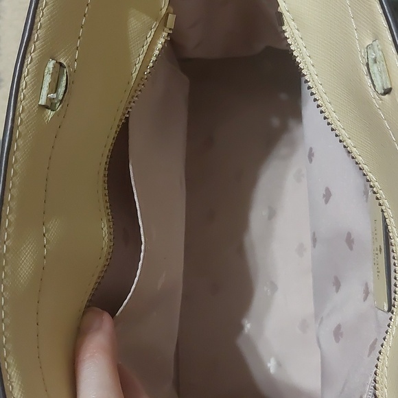 Kate Spade Staci Satchel, Pale Yellow, Medium Size - Picture 4 of 9